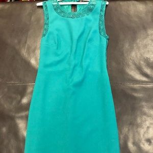 Zara Teal Knee Length Fitted dress